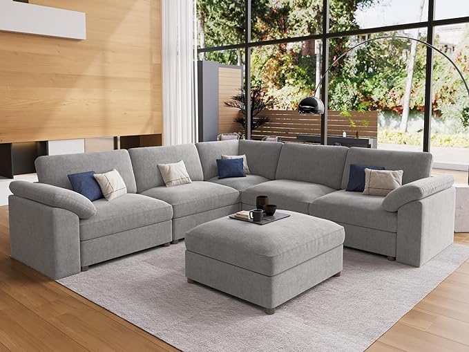 EASE MOOSE Oversized Sectional Modular Sofa, Luxury FSC Certified Chenille - Image 4