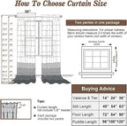 Chyhomenyc White Sheer Curtains 72 Inches Long 2 Panels - Image 2