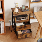 Fixwal Night Stand with Charger Station, Nightstand with Charging Station & - Image 8