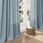Light Blue Linen Curtains 108 Inches Long - Image 6