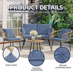 8Pcs Patio Cushion Covers, Outdoor Stretch Cushion Covers, Washable | Stretch - Image 3