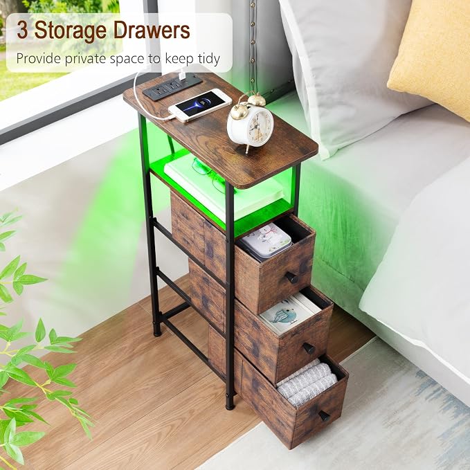LOAKEKEL Narrow End Table Living Room - Image 7