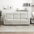 Lexicon Manual Double Reclining Sofa, Polished Microfiber Upholstered 3 Seater - Image 7