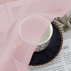 Blush Pink Sheer Curtains 54 Inches Long 2 Panels - Image 4