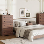 Garvee 5 Drawer Dresser for Bedroom, Wooden Mid Century Modern Chest of Drawers - Image 4