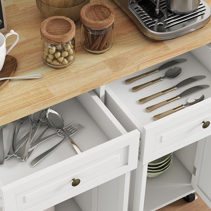 HOMCOM Kitchen Island Cart - Image 9