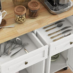 HOMCOM Kitchen Island Cart - Image 9