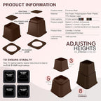 Utopia Bedding Bed Riser, 3 & 5 Inches Adjustable Furniture Risers - Image 5