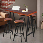 Industrial Rustic 41.3" Height Solid Pine Wood Top Pub Bar Table Bar Height - Image 6