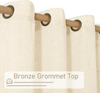 Beige Linen Curtains 54 Inches Long - Image 3