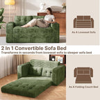 Gizoon Convertible Futon Sofa Bed, Aesthetic Portable Corduroy Sleeper Sofa - Image 8