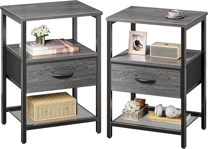 Huuger Nightstand Set of 2, Night Stand by Huuger