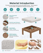 SERWALL Outdoor Ottoman with Cushions - Image 3