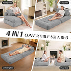 HABUTWAY Folding Sofa Bed, Convertible Sleeper Chair Bed w/Dual-Pillow & Handle - Image 7