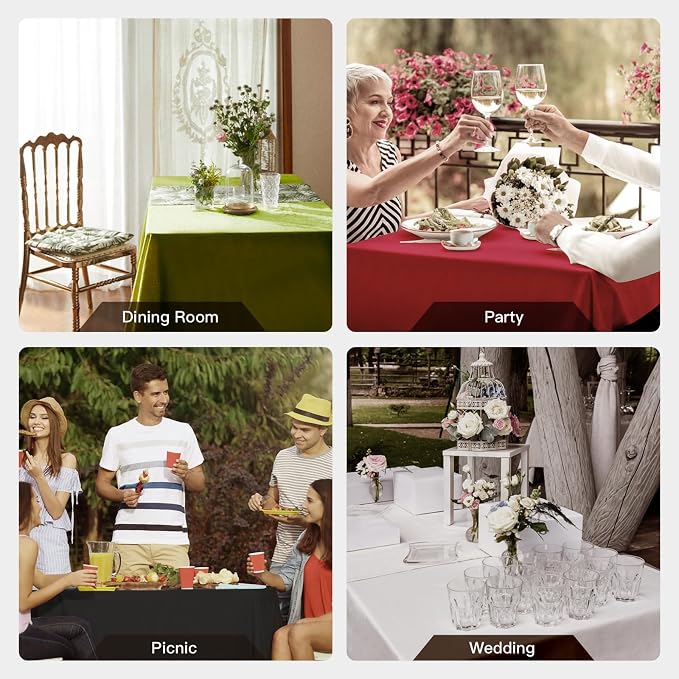 BALCONY & FALCON Rectangular Table Cloth Water Resistant Double-Sided Usable - Image 7
