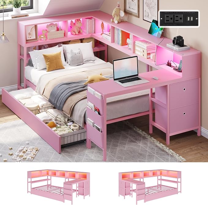 DICTAC Corner Twin Bed Frame by DICTAC