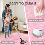 4x6 Fluffy Shag Area Rugs for Living Room Bedroom: Soft Carpet Light Pink | - Image 8