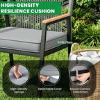 LIFERUN 3-Piece Patio Furniture Set, 2 Outdoor Rattan Chairs - Image 3
