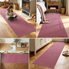2x8 Red/White Runner Rug Washable Non-Slip - Image 3