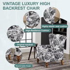 Upholster Accent Armchair & Side Table 2-Piece Set, Chenille Vintage Style - Image 4