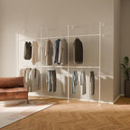 pamo Industrial Pipe Clothing Rack White Metal by pamo