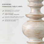 BOBOMOMO 20" Retro Table Lamps Set of 2 - Image 4