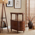 Slim End Table with 2 Storage Drawers, Retro Vintage Sofa Beside Table by MODERION-YourHomeSoulMate