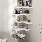 Venusmiles Corner Floating Shelves Set of 4, Wall Mounted L-Shaped Storage - Image 7