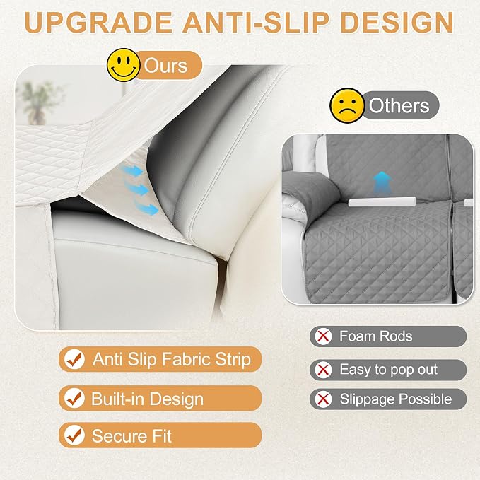 HDCAXKJ 100% Waterproof Reclining Sectional Couch Covers L Shape Recliner Sofa - Image 4