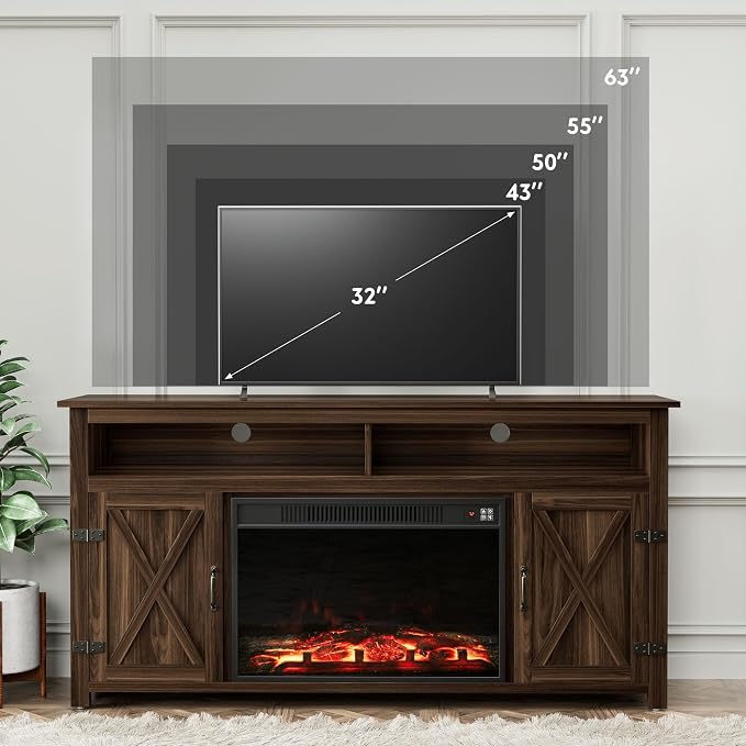 YESHOMY Fireplace TV Stand for Television up to 65+ Inch - Image 6