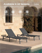 Ciokea Foldable Outdoor Lounge Chair, No Assembly Patio Chaise Lounge Outdoor - Image 8