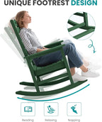 SERWALL Outdoor Rocking Chair, Oversized Rocking Chair - Image 7
