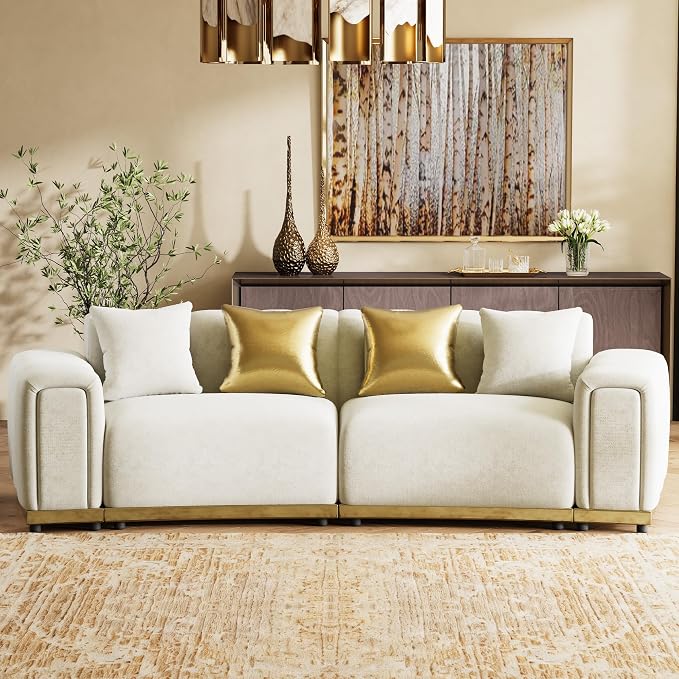 Oversized Velvet Chesterfield Couch - Image 4