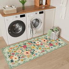 DUKINO 2x5 Runner Rug, Floral Washable Rug - Image 4