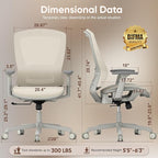 ELABEST Mesh Office Chair, Ergonomic Computer Desk Chair, Sturdy Task Chair- - Image 3