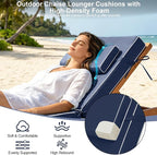Chaise Lounge Cushions Outdoor 72x21x6 Inch, Fade Resistant 6'' Thicken Outdoor - Image 4