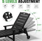 Outdoor Lounge Chair with 5-Position Adjustable, Outside Lounge Chair with Cup - Image 4