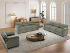 HAOMARKETS Corduroy Sofa Set, Upholstered Armchair and 3-Seater Sofa Sofa Set by HAOMARKETS