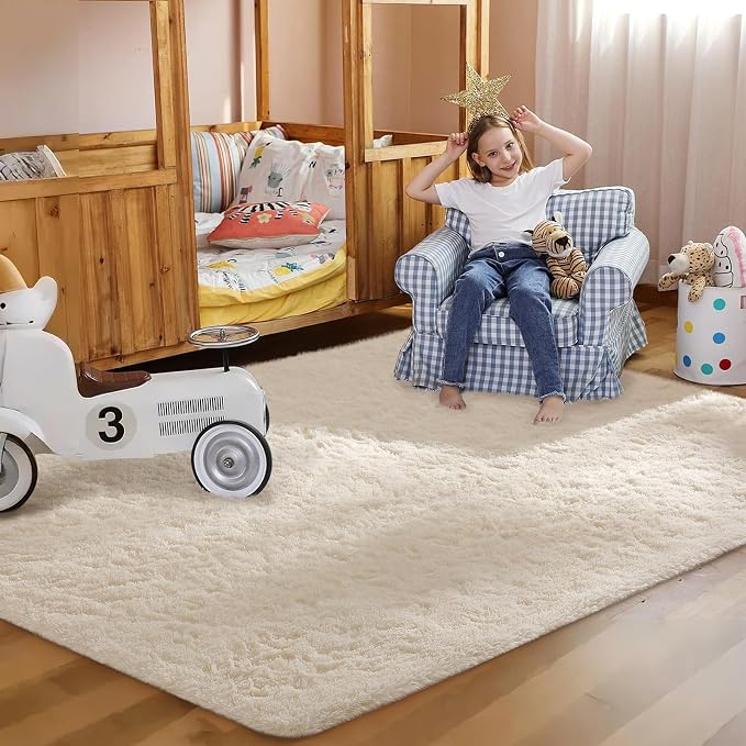 Ophanie Rugs for Living Room, Upgrade Non-Slip Fluffy Soft 5x8 Area Rug - Image 7
