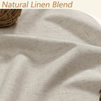 100% Blackout Linen Curtains for Bedroom 96 inches Long, Thermal Insulated Room - Image 3