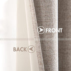 MIULEE 100% Blackout Linen Curtains - Image 6