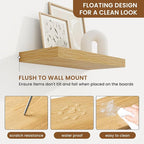 fuqing Floating Shelves for Wall, Wall Mounted Wood Floating Shelf - Image 5