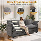 77" Cloud Chenille Sofa Set - Image 6