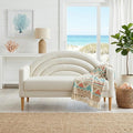 49" Small Loveseat Sofa for Small Spaces, Mid Century Modern Sofa, Linen by QNZK
