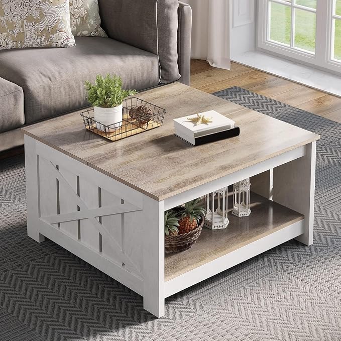YITAHOME Coffee Table Farmhouse Coffee Table by YITAHOME