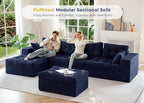 MAXYOYO 132" U Shaped Modular Sectional Sofa - Image 3