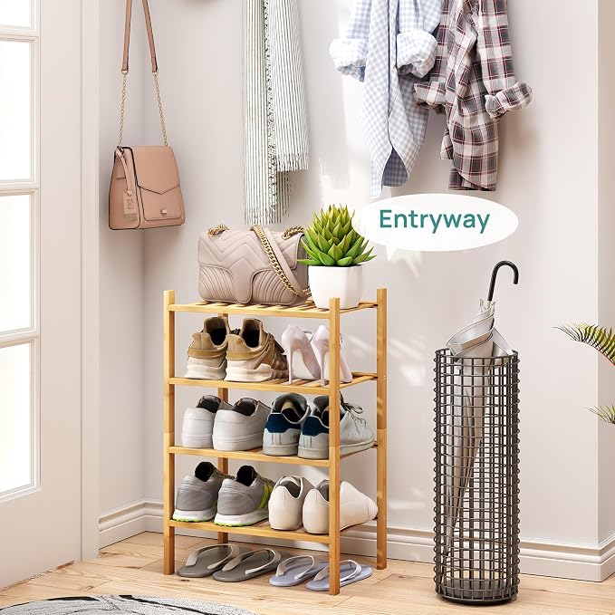 viewcare Small Shoe Rack, 6-Tier Shoe Shelf - Image 2