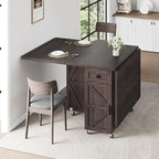 Jocoevol Space Saving Folding Dining Table, Farmhouse Foldable Dining Table - Image 4