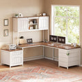 SEDETA Farmhouse L Shaped Office Desk by SEDETA