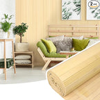 2 Pack Bamboo Wall Panel for Interior Wall Decor, Renewable Pole Wrap by Inchoco